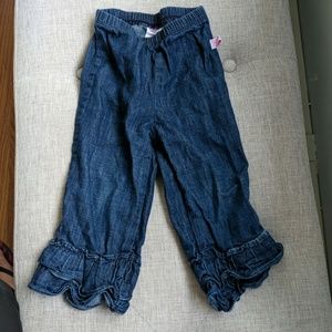 Ruffle Butts denim cuffed pants 2t girls